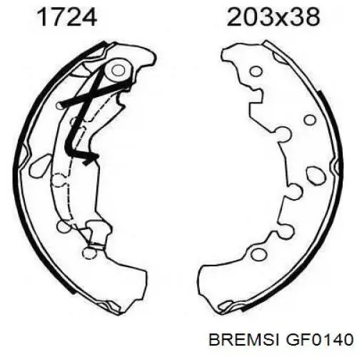 Барабанные колодки Bremsi GF0140