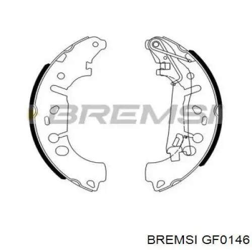 Задние барабанные колодки GF0146 Bremsi