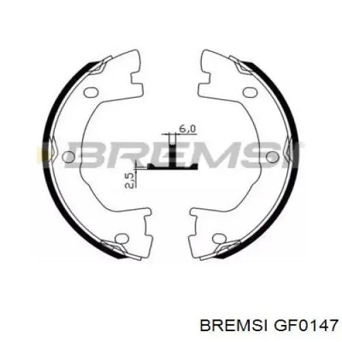 GF0147 Bremsi Барабанные тормозные колодки
