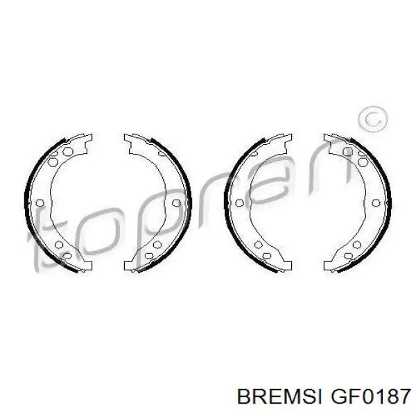 Купить GF0187 Bremsi Колодки ручника/стояночного тормоза