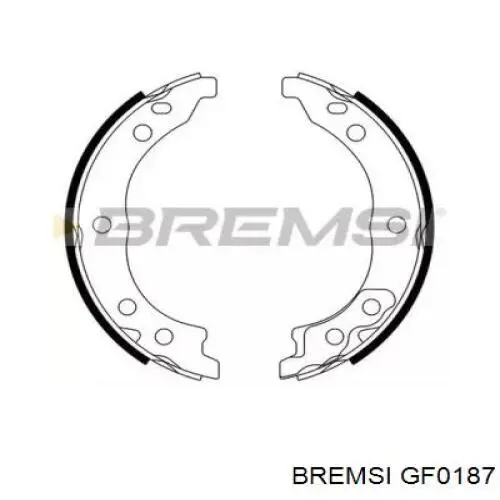 GF0187 Bremsi sapatas do freio de estacionamento