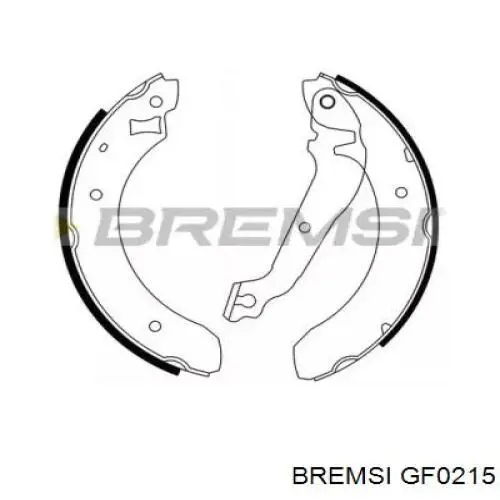 Задние барабанные колодки GF0215 Bremsi