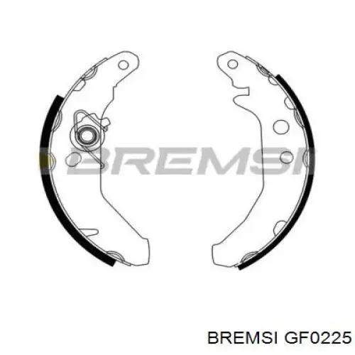 Задние барабанные колодки GF0225 Bremsi