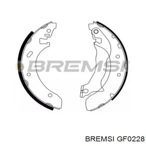 GF0228 Bremsi задние барабанные колодки