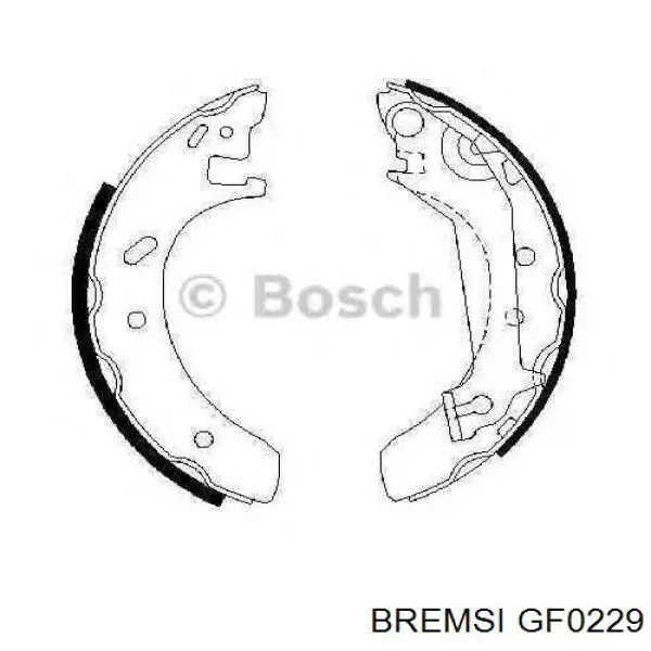 Купить GF0229 Bremsi Задние барабанные тормозные колодки