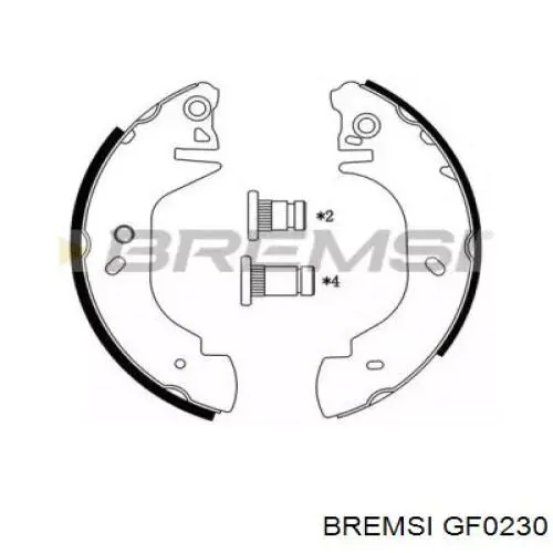 Задние барабанные колодки GF0230 Bremsi