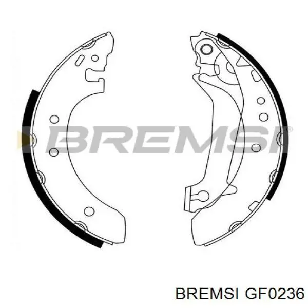 Zapatas de frenos de tambor traseras GF0236 Bremsi