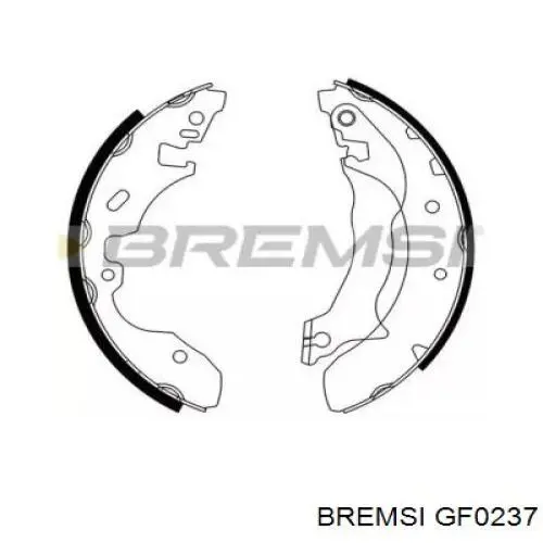 Задние барабанные колодки GF0237 Bremsi