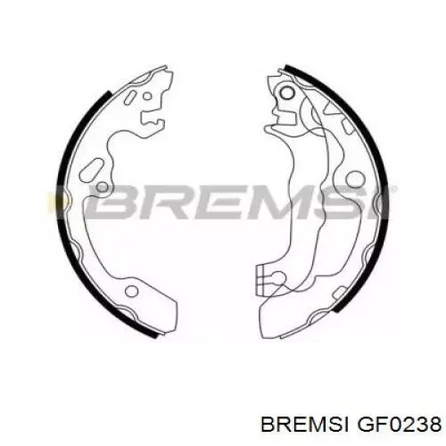 GF0238 Bremsi колодки тормозные задние барабанные