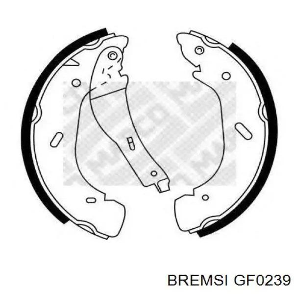 Купить GF0239 Bremsi Задние барабанные тормозные колодки