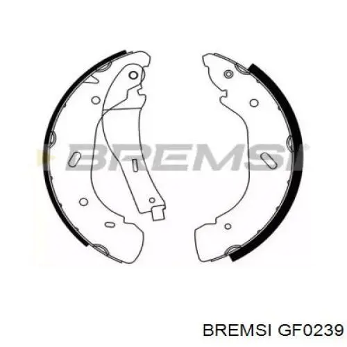 GF0239 Bremsi задние барабанные колодки