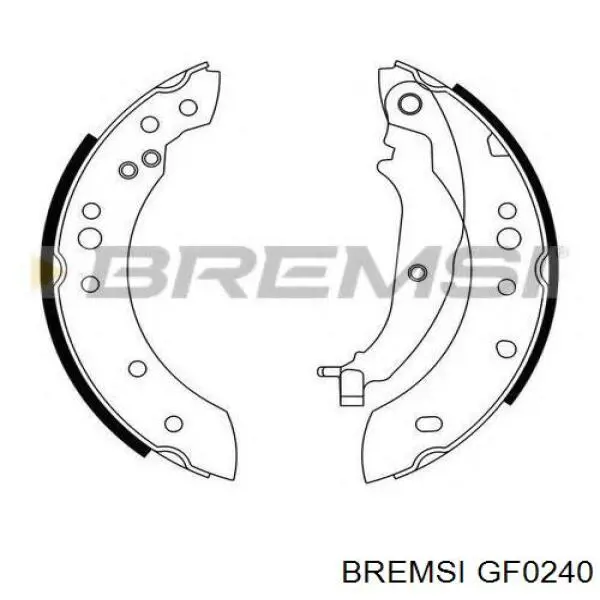 GF0240 Bremsi Барабанные тормозные колодки