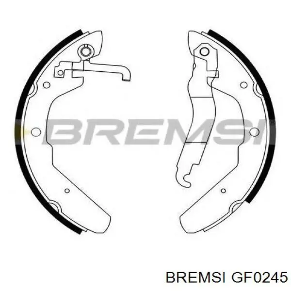 Купить GF0245 Bremsi Задние барабанные тормозные колодки