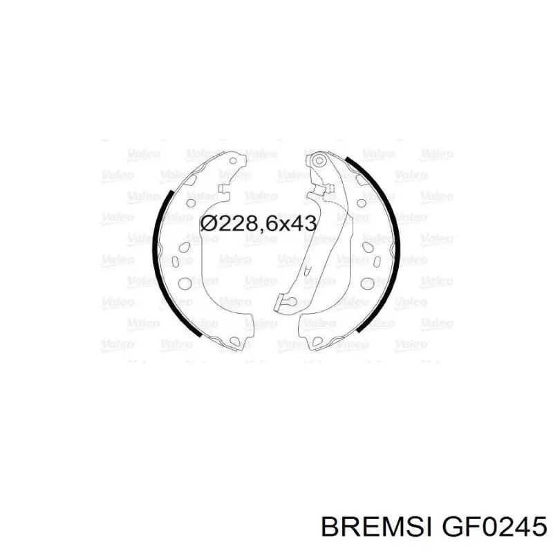 Задние барабанные колодки GF0245 Bremsi