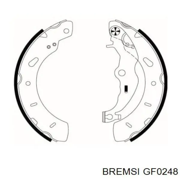 Купить GF0248 Bremsi Задние барабанные тормозные колодки