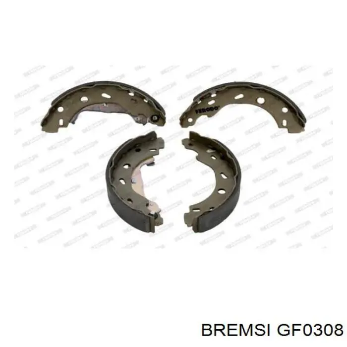 Купить GF0308 Bremsi Задние барабанные тормозные колодки