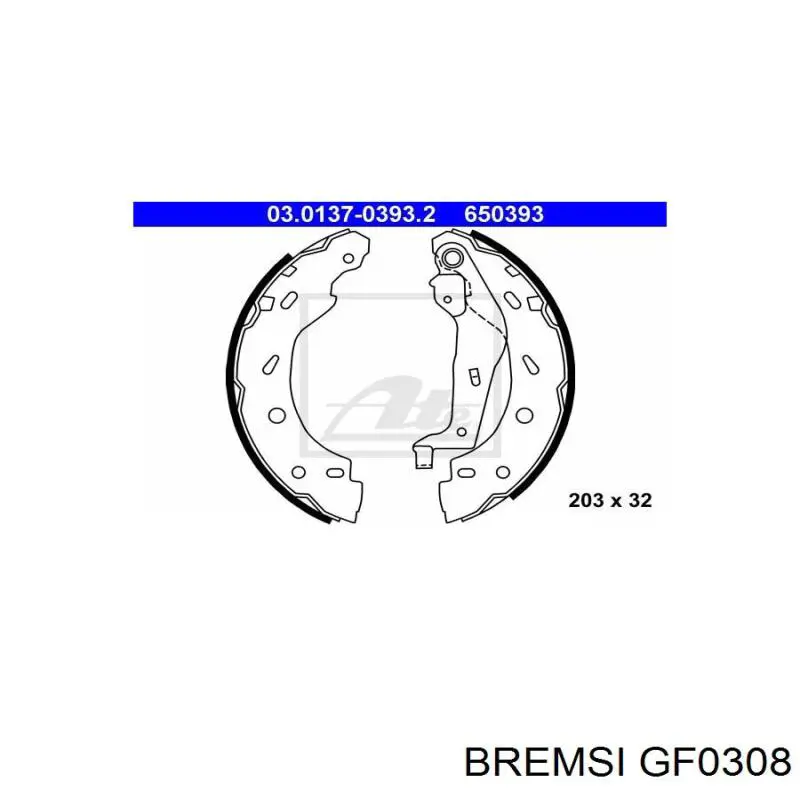 Тормоза рабочие задние ножные и тормозные барабаны Bremsi GF0308 цена, от 24.52 USD