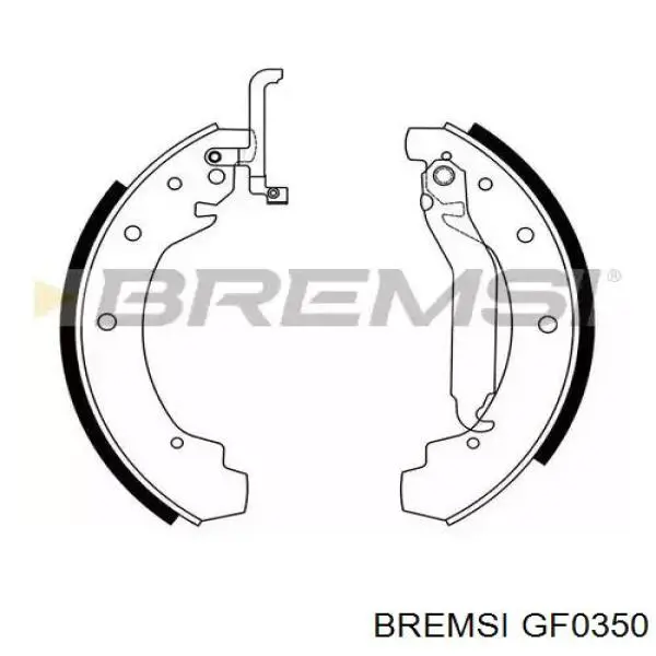 Zapatas de frenos de tambor traseras GF0350 Bremsi