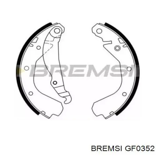 GF0352 Bremsi колодки тормозные задние барабанные