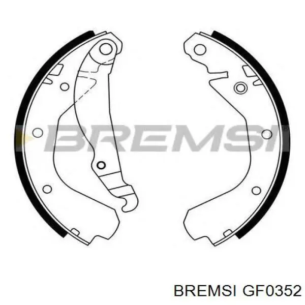 Zapatas de frenos de tambor traseras GF0352 Bremsi