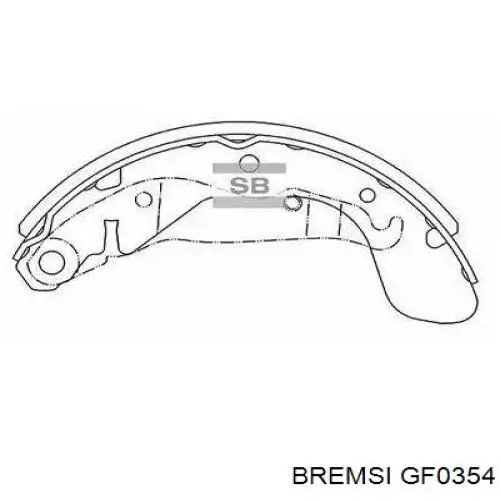 Колодки гальмові задні, барабанні GF0354 Bremsi
