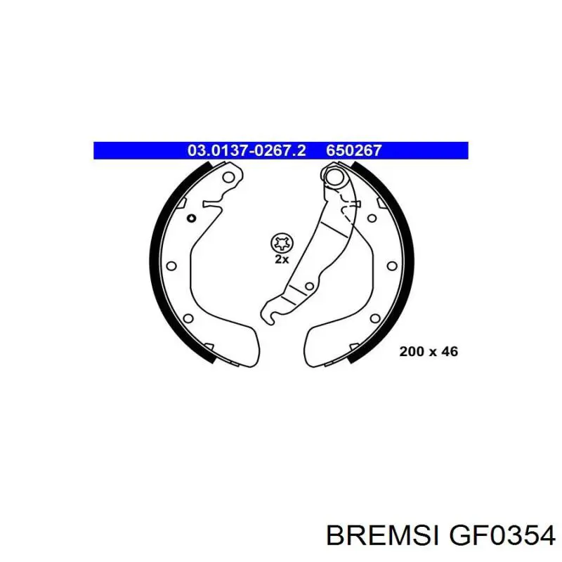 Колодки гальмові задні, барабанні GF0354 Bremsi