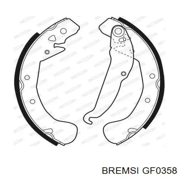 Задние барабанные колодки GF0358 Bremsi