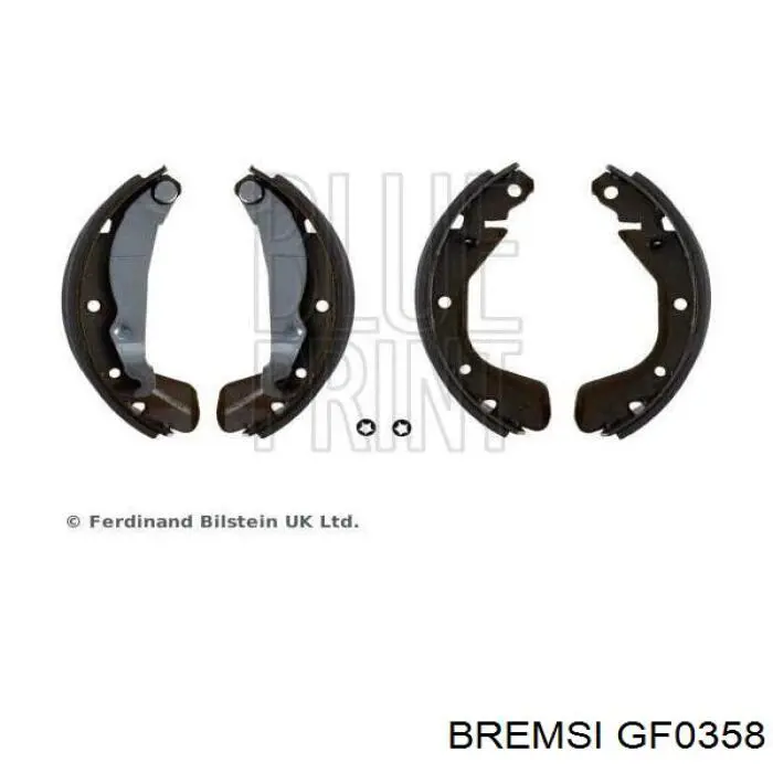 Купить GF0358 Bremsi Задние барабанные тормозные колодки