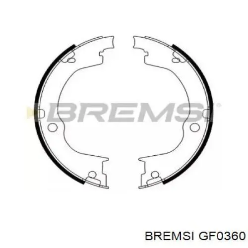 GF0360 Bremsi sapatas do freio de estacionamento