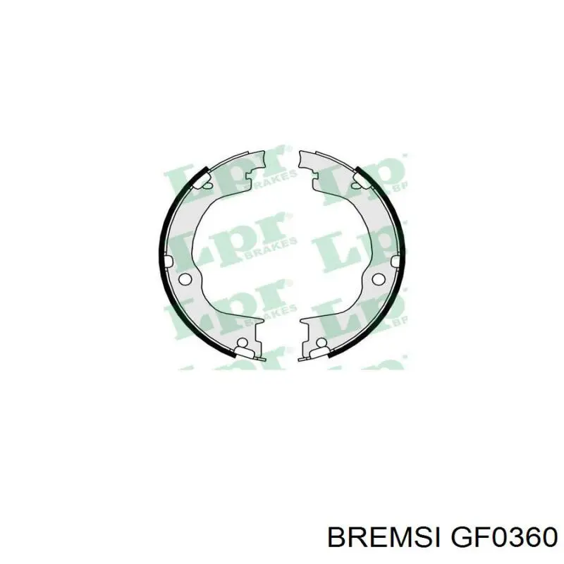 Купить GF0360 Bremsi Колодки ручника/стояночного тормоза