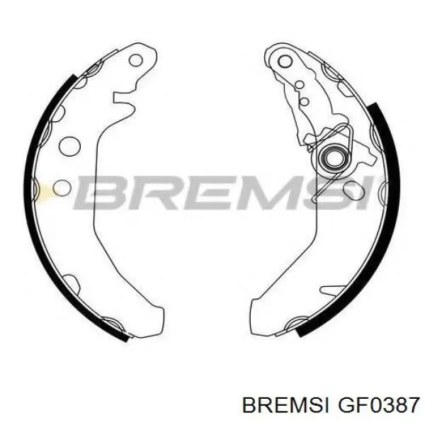 Тормозные колодки стояночного тормоза Bremsi GF0387 цена, от 15.42 USD