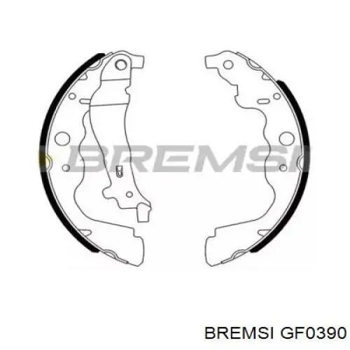 Задние барабанные колодки GF0390 Bremsi