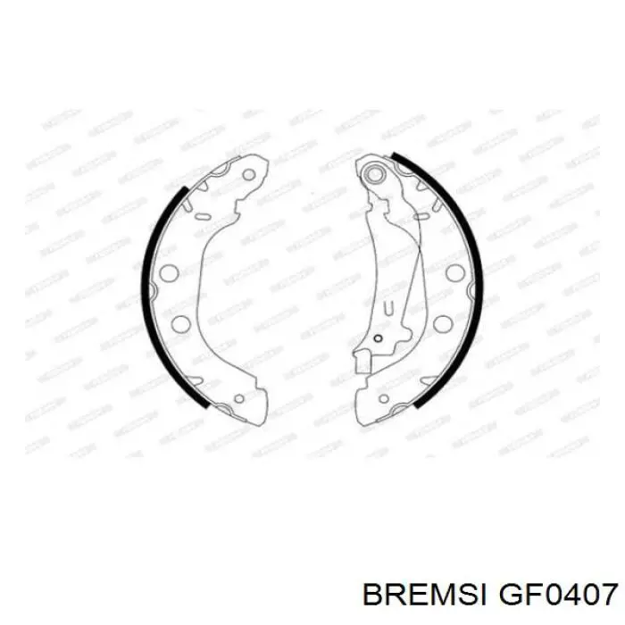 Купить GF0407 Bremsi Задние барабанные тормозные колодки