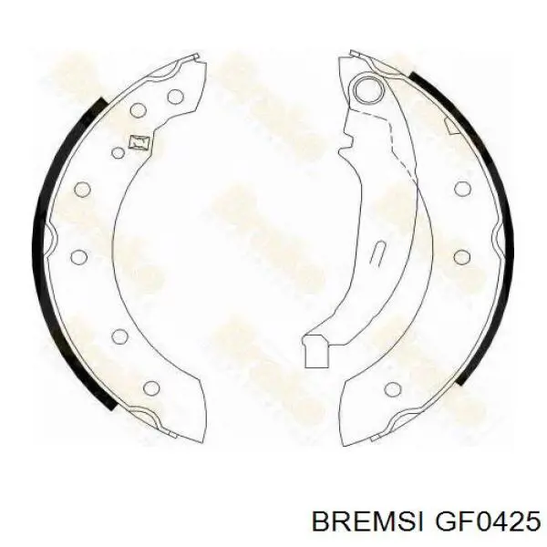 Купить GF0425 Bremsi Задние барабанные тормозные колодки