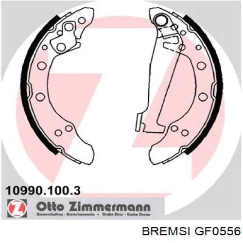 Купить GF0556 Bremsi Задние барабанные тормозные колодки