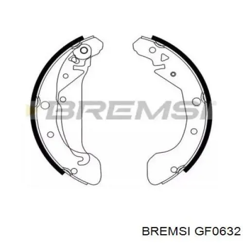 Задние барабанные колодки GF0632 Bremsi