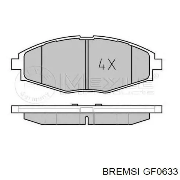 Задние барабанные колодки GF0633 Bremsi