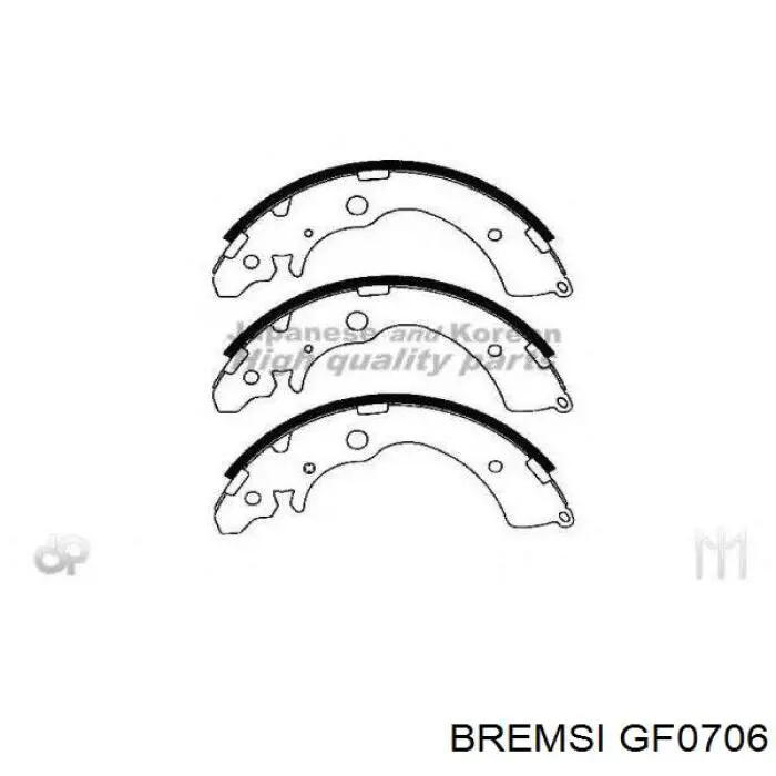 Задние барабанные колодки GF0706 Bremsi