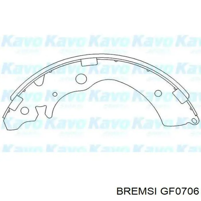 Купить GF0706 Bremsi Задние барабанные тормозные колодки