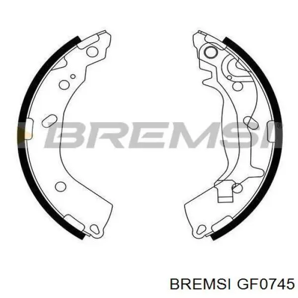 Купить GF0745 Bremsi Задние барабанные тормозные колодки