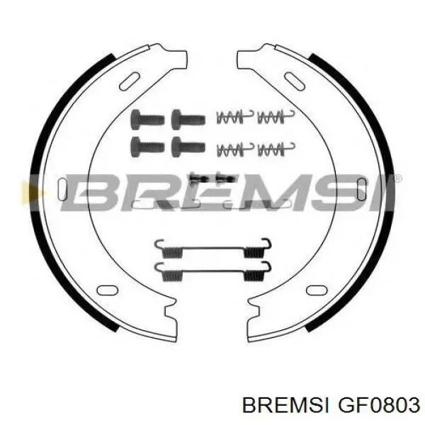 Тормозные колодки стояночного тормоза Bremsi GF0803 цена, от 21.91 USD