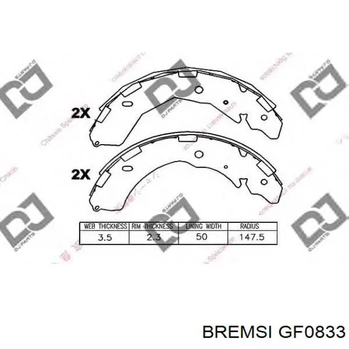 Тормоза рабочие задние ножные и тормозные барабаны Bremsi GF0833 цена, от 33.63 USD