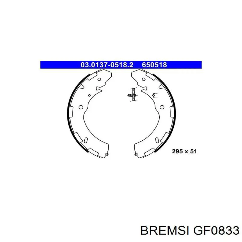 Задние барабанные колодки GF0833 Bremsi