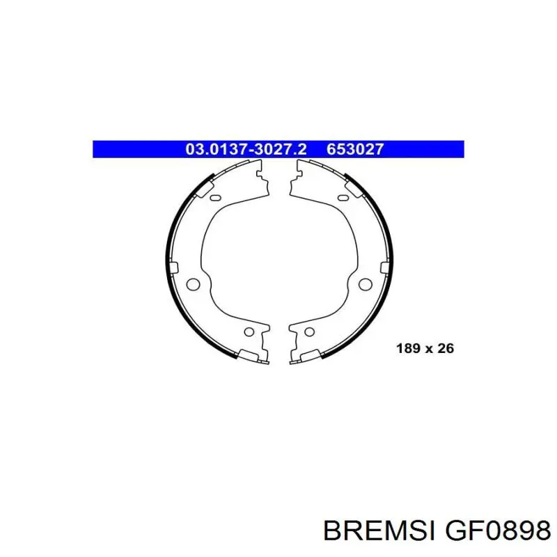Колодки ручника GF0898 Bremsi