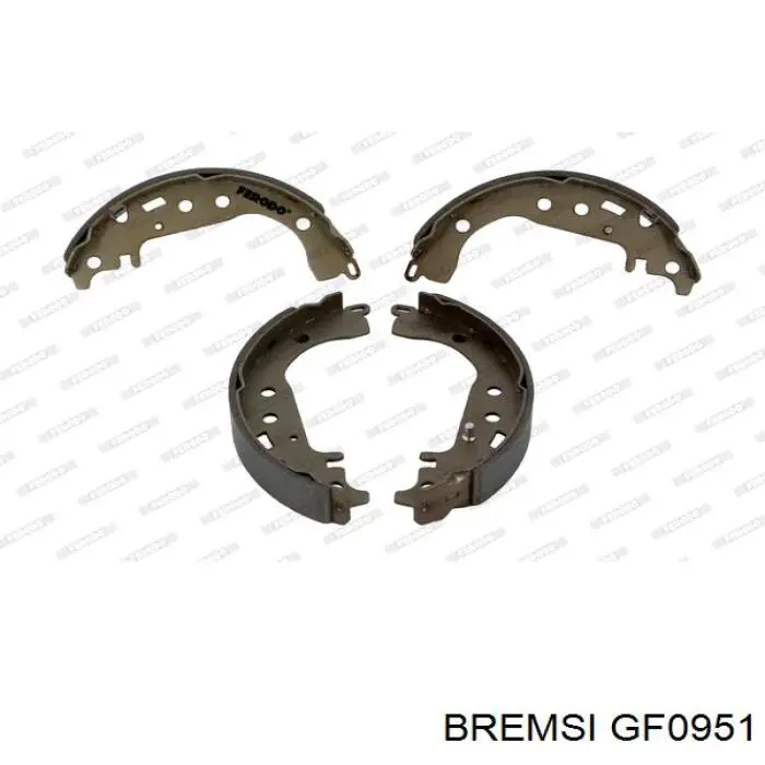 Купить GF0951 Bremsi Задние барабанные тормозные колодки