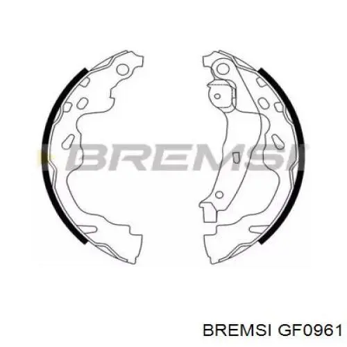 GF0961 Bremsi Барабанные тормозные колодки