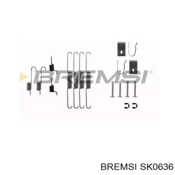 SK0636 BREMSI Ремкомплект торм. колодок SK0636 BREMSI