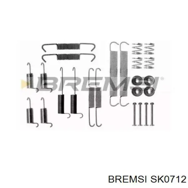 SK0712 Bremsi kit de montagem das sapatas traseiras de tambor