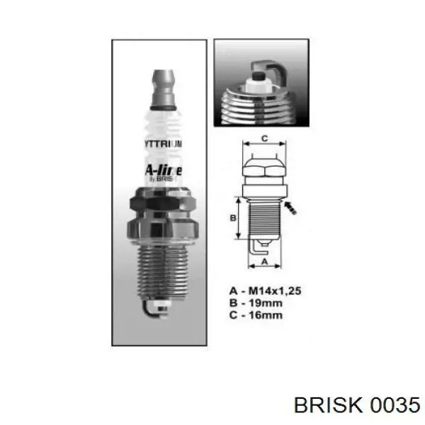 Свечи зажигания 0035 Brisk