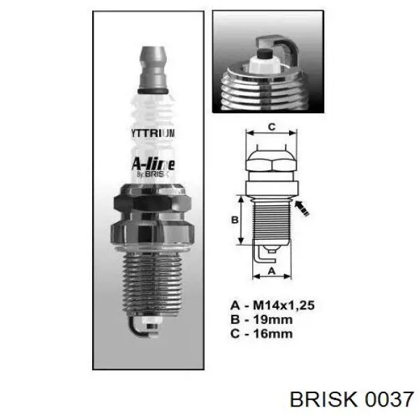 Свечи зажигания 0037 Brisk